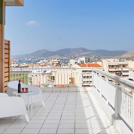 Modern Penthouse Overlooking Halkis Chalkís Zewnętrze zdjęcie