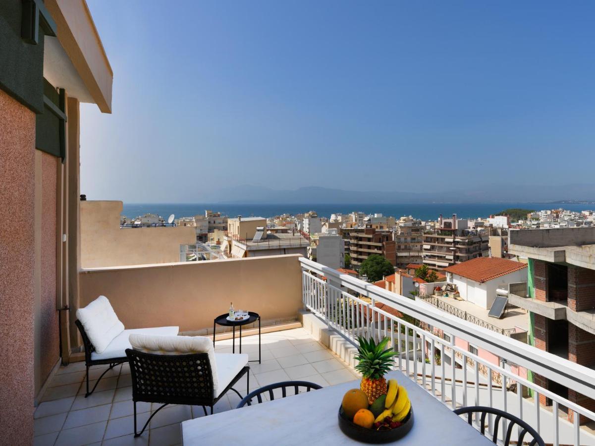 Modern Penthouse Overlooking Halkis Chalkís Zewnętrze zdjęcie